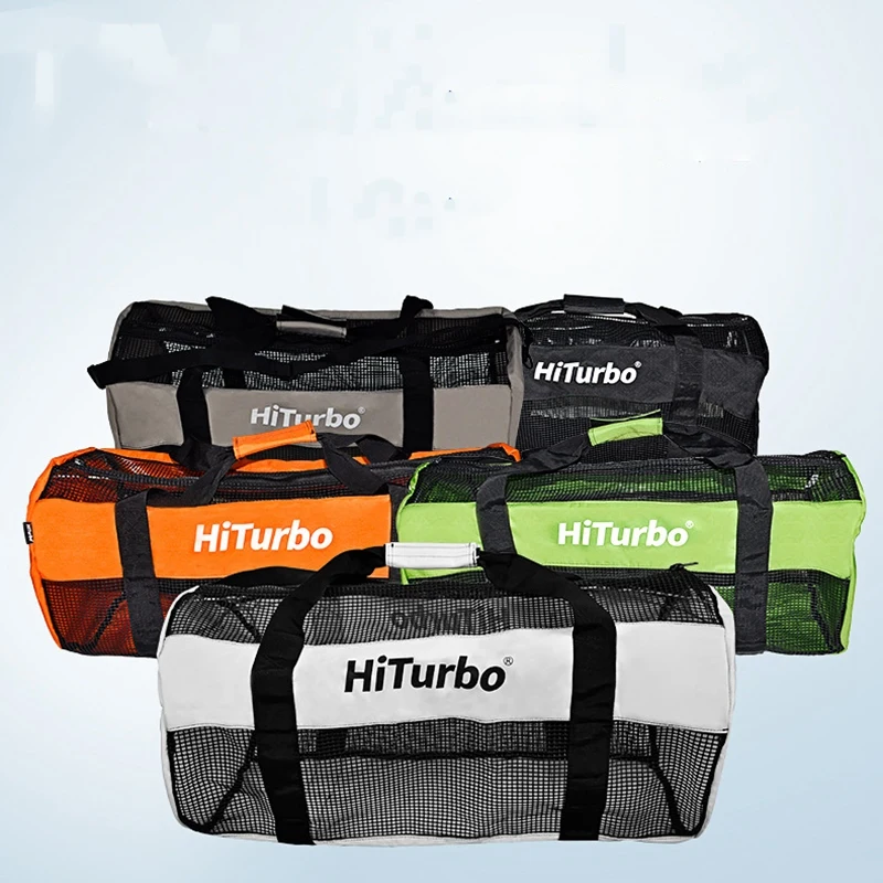 Hiturbo 60L Diving Equipment Storage Bag Outdoor Travel Equipment Package Large Capacity Wear-Resisting White Dive Bag