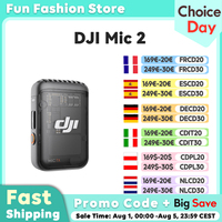 DJI Mic 2 Wireless Microphone with Intelligent Noise Cancelling 32-bit Float Internal Recording Optimized Sound 250m Range