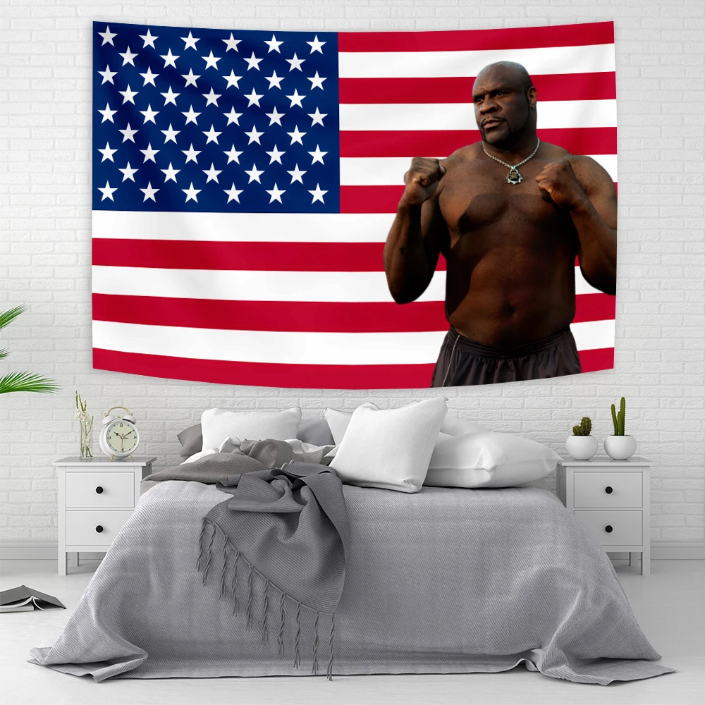 Barry Wood American flag Funny Poster Meme 3x5 FT Man Cave Tapestry  For Room College Dorm Decor Wall Gift macrame wall hanging