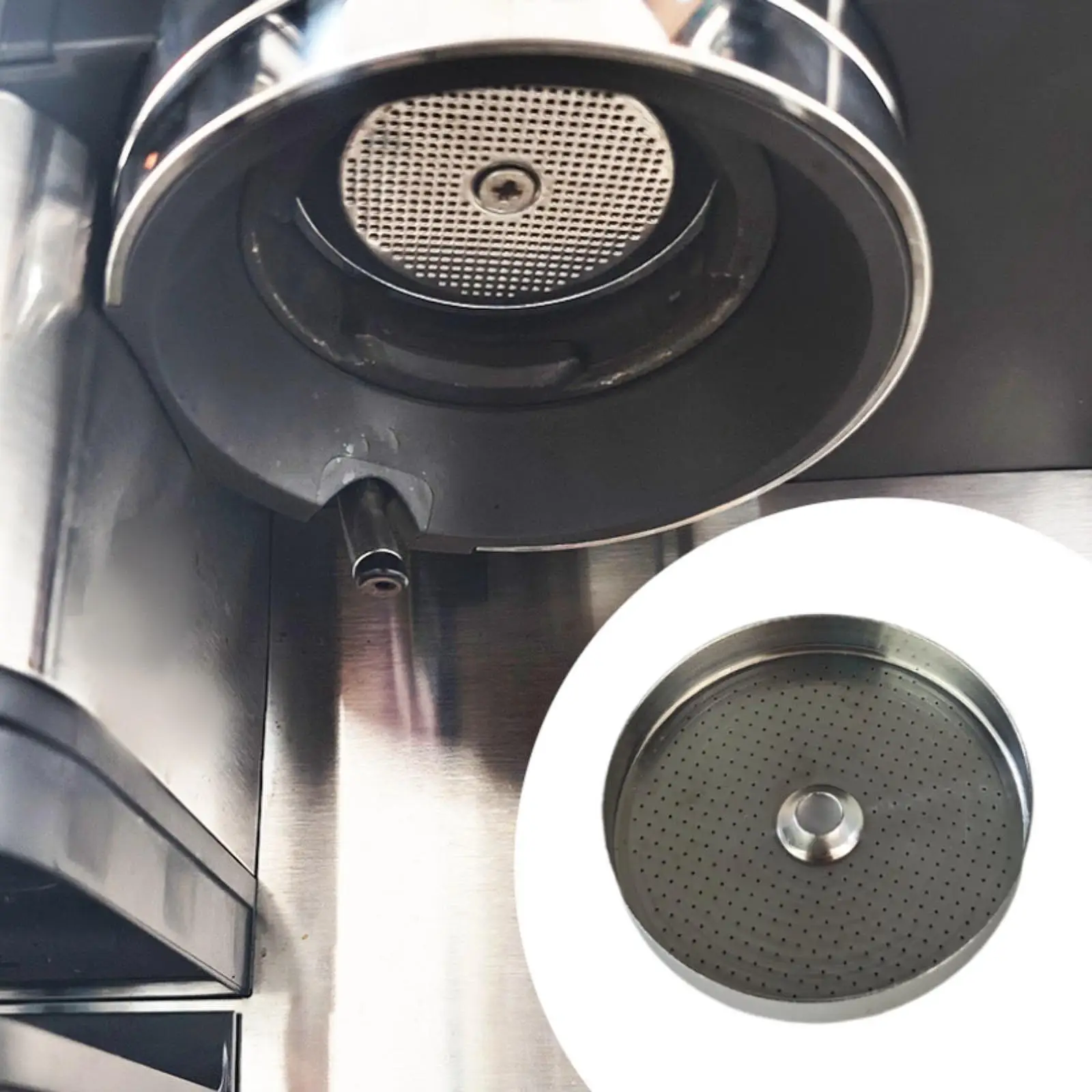 

Espresso Basket Stainless Steel 53mm Portable Easy to Clean Replacement Coffee for 655 Espresso Coffee Machine