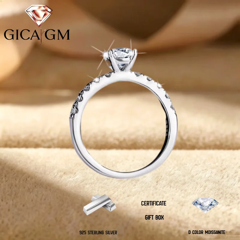 1캐럿 D VVS1 모이사나이트 반지, S925 스털링 - Moissanite Engagement Ring 1 Carat 리뷰 및 가격