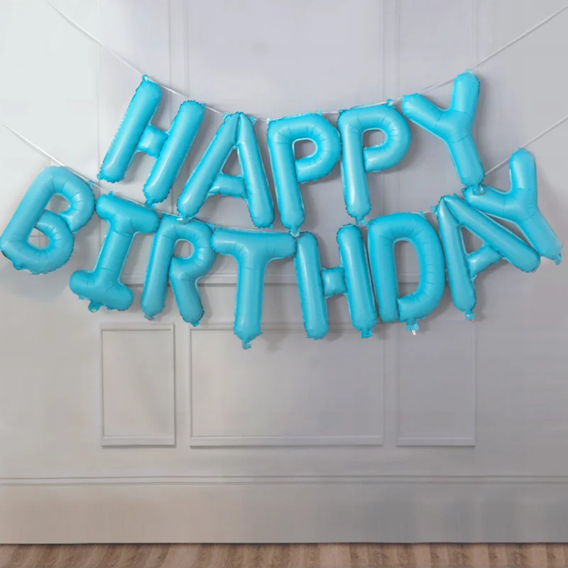 Happy Birthday Balloons 13PCS Party Decoration Gold Letter Foil Ballons Birthday Birthday Balloon Set For Boys Drop Shipping