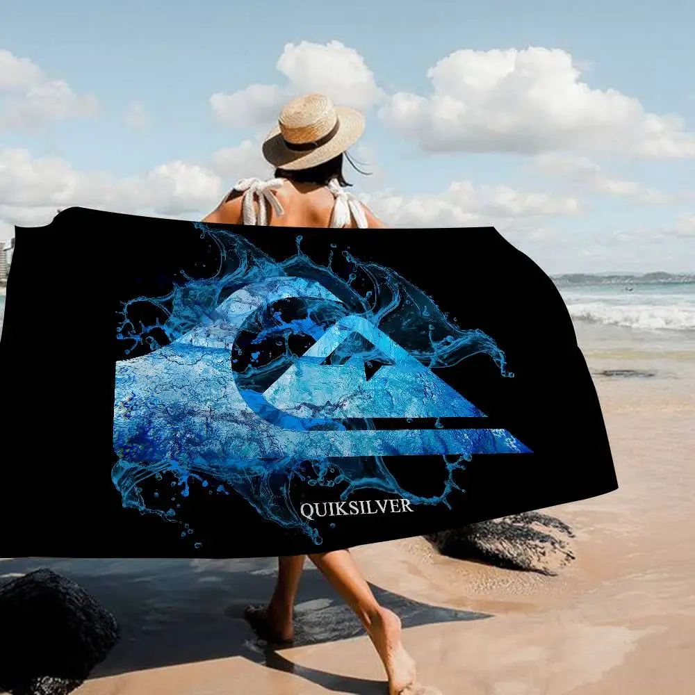 Manta de microfibra con patrón Q-Quiksilver para tabla de surf, toallas de playa de secado rápido, manta de toalla de piscina súper absorbente de gran tamaño