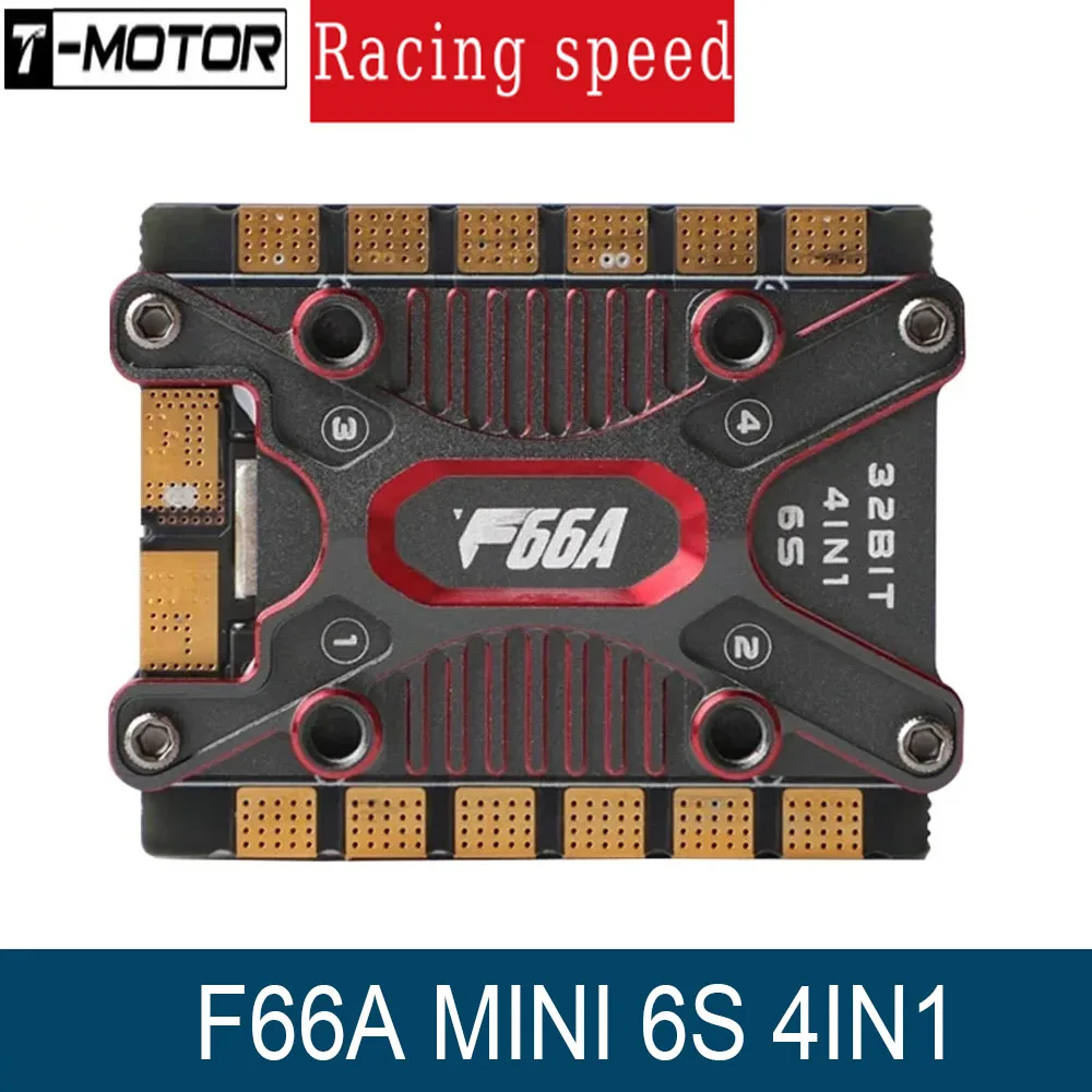 

T-MOTOR F66A MINI 32-битный BLHELI32 66A 3-6S 20X20 4в1 ESC без сквозного отверстия для гоночного дрона RC FPV