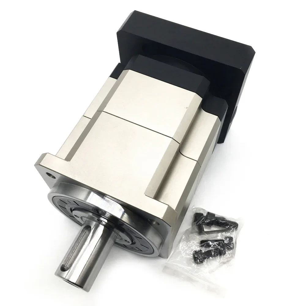 Ingranaggio elicoidale ad alta precisione Nema 34 rapporto riduttore epicicloidale 5:1 ~ 100:1 90mm flangia Servo riduttore epicicloidale 12.7 14 16 19mm ingresso