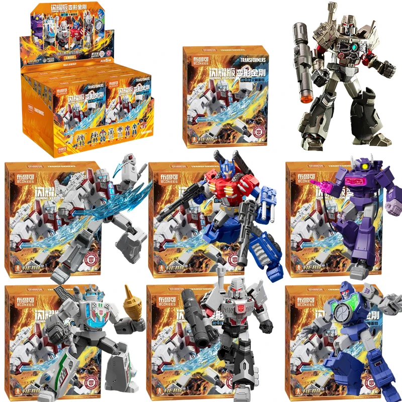 BLOKEES Transformers VERSIONE LUMINOSA V04 con Luci LED IDW MEGATRON OPTIMUS PRIME SG STARSCREAM SHOCKWAVE Action Figure da Assemblare