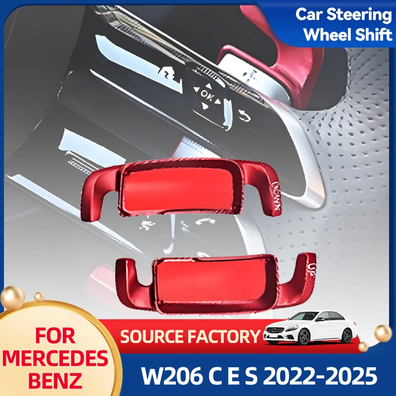 

Interior Mouldings For Mercedes-Benz W206 C X254 GLC W223 S W214 E V295 EQE EQS CLE 2022-2025 car steering wheel shift paddles