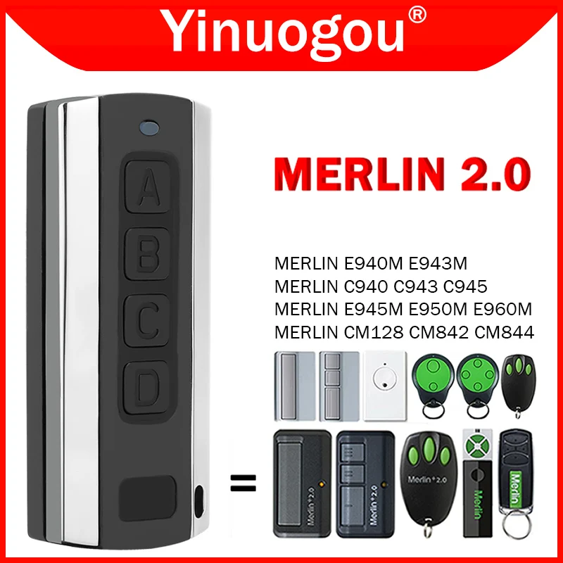 MERLIN E960M E950M E945M E943M E940M CM842 CM844 CM128 C945 C943 C940 Garagentor-Fernbedienungsöffner 433 MHz 433,92 MHz