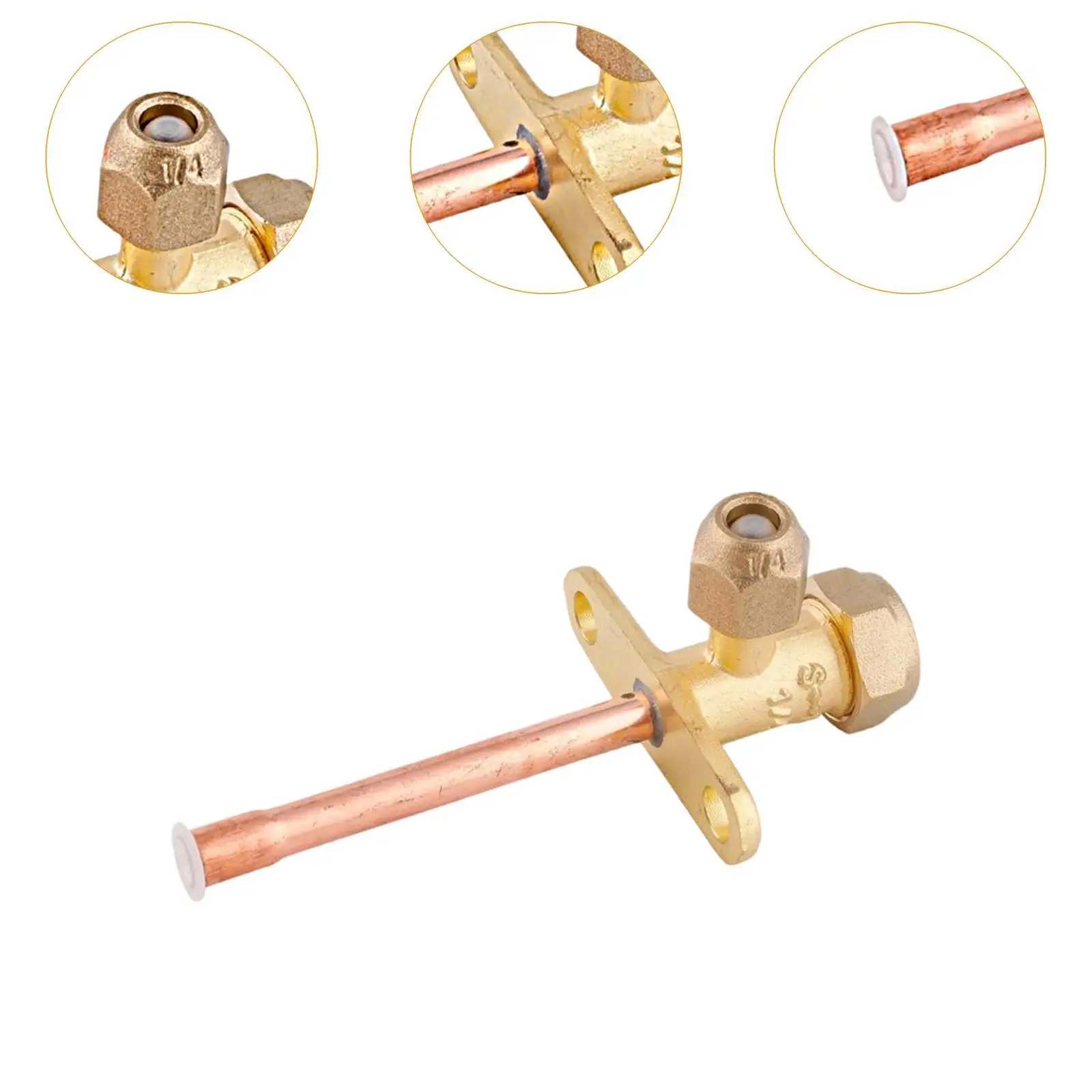 Air Conditioner Stop Valve Service Access Valve 3 Way Angle Straight AC Spare Part Easy to Install High and Low Pressure