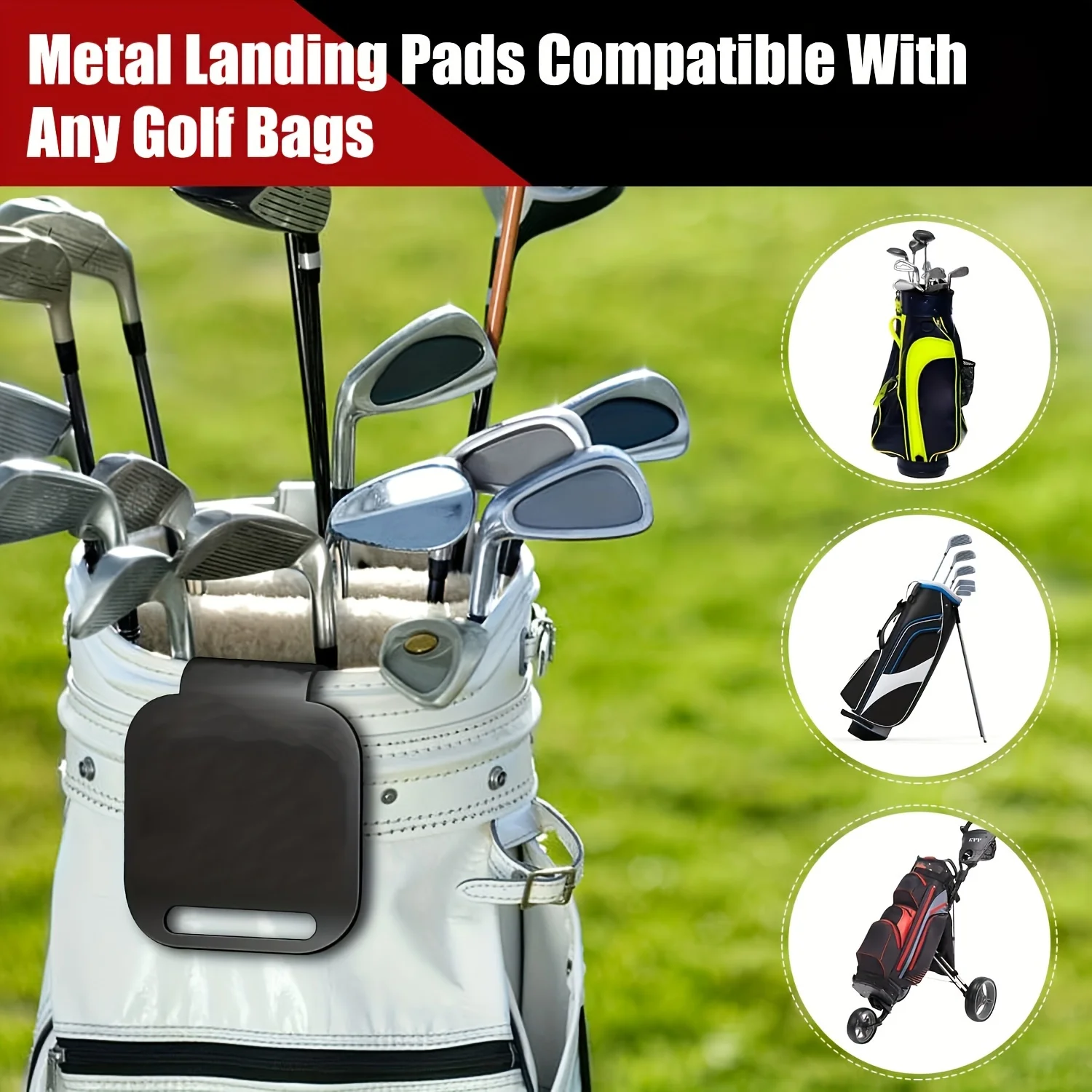 وسادة هبوط حقيبة الجولف المغناطيسية (9*8 سم) لمنشفة الجولف المغناطيسية، محدد المدى للجولف، قارورة الجولف، مكبر صوت الجولف - الوصول السريع إلى G المغناطيسي #5