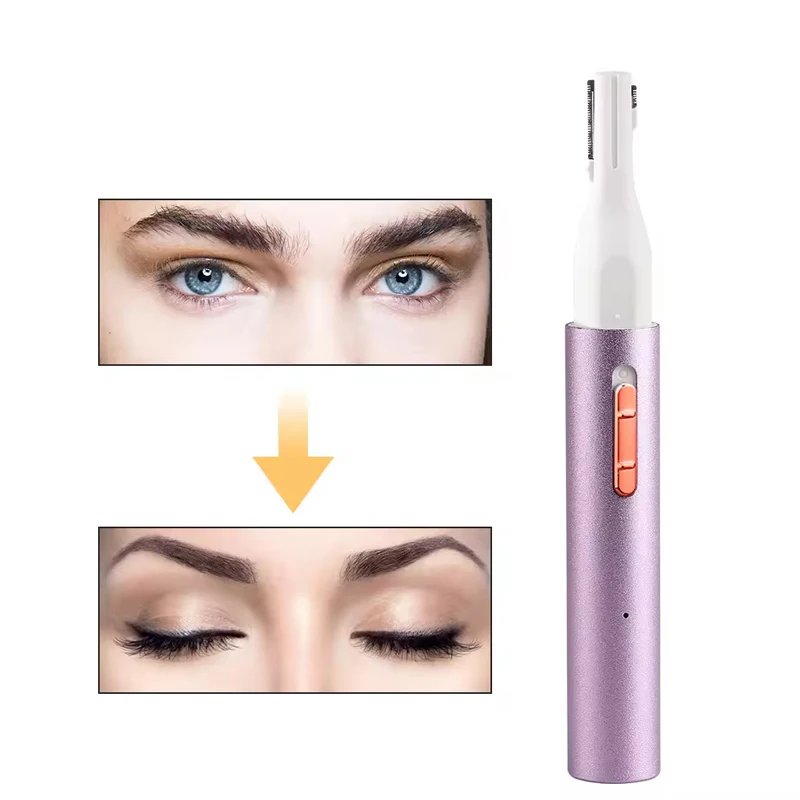 4-in-1 wiederaufladbarer Augenbrauentrimmer und Gesichtshaarentferner für Frauen