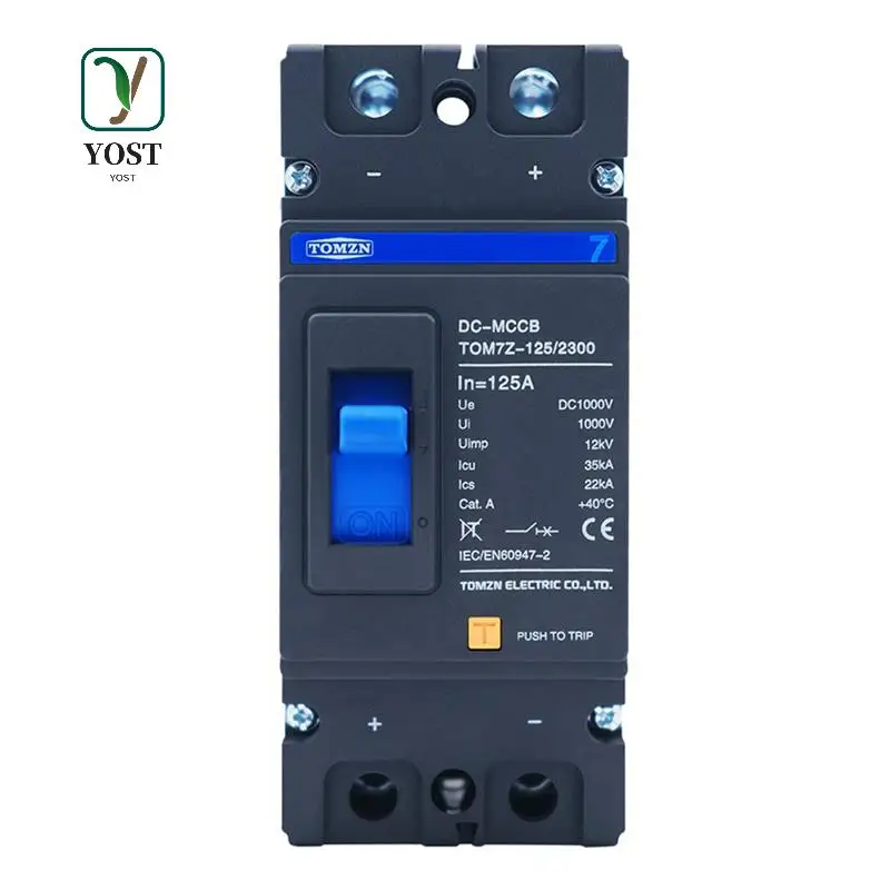 

YOST-TOMZN 2P DC 1000V Solar Molded Case Circuit Breaker MCCB Overload Protection Switch Protector For Solar Photovoltaic PV