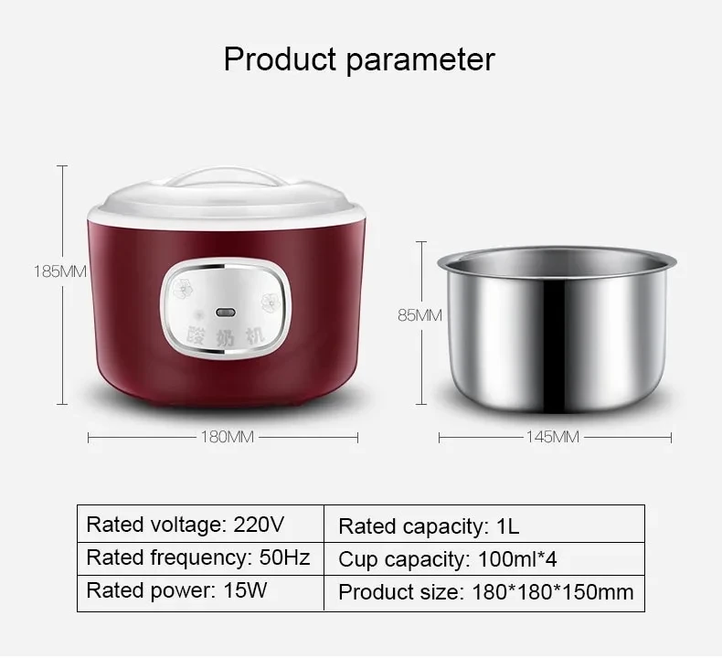 DMWD elektryczna maszyna do produkcji jogurtu automatyczna wielofunkcyjna stal nierdzewna Leben pojemnik Natto wino ryżowe maszyna cztery kubki