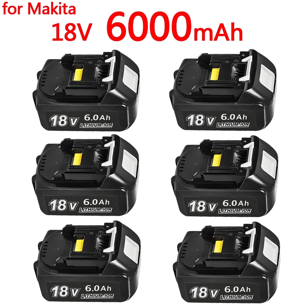 for Makita 18V Battery 6Ah 18650 Lithium ion Replacement BL1860B BL1860 BL1850 Rechargeable Power Tool Battery DDF486 DF488