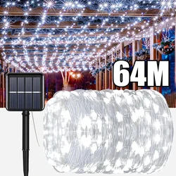 Solar Fairy String Lights Outdoor LED Garden Christmas Decor Garland Light For Xmas Halloween Thanksgiving Wedding