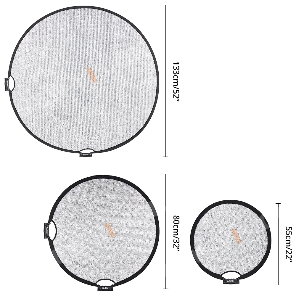 Godox W-RFT55/80/130 عاكس مقاوم للرياح قابل للطي 22 "/32" 50 سنتيمتر 80 سنتيمتر 130 سنتيمتر ملحقات التصوير الفوتوغرافي للاستخدام الخارجي #3