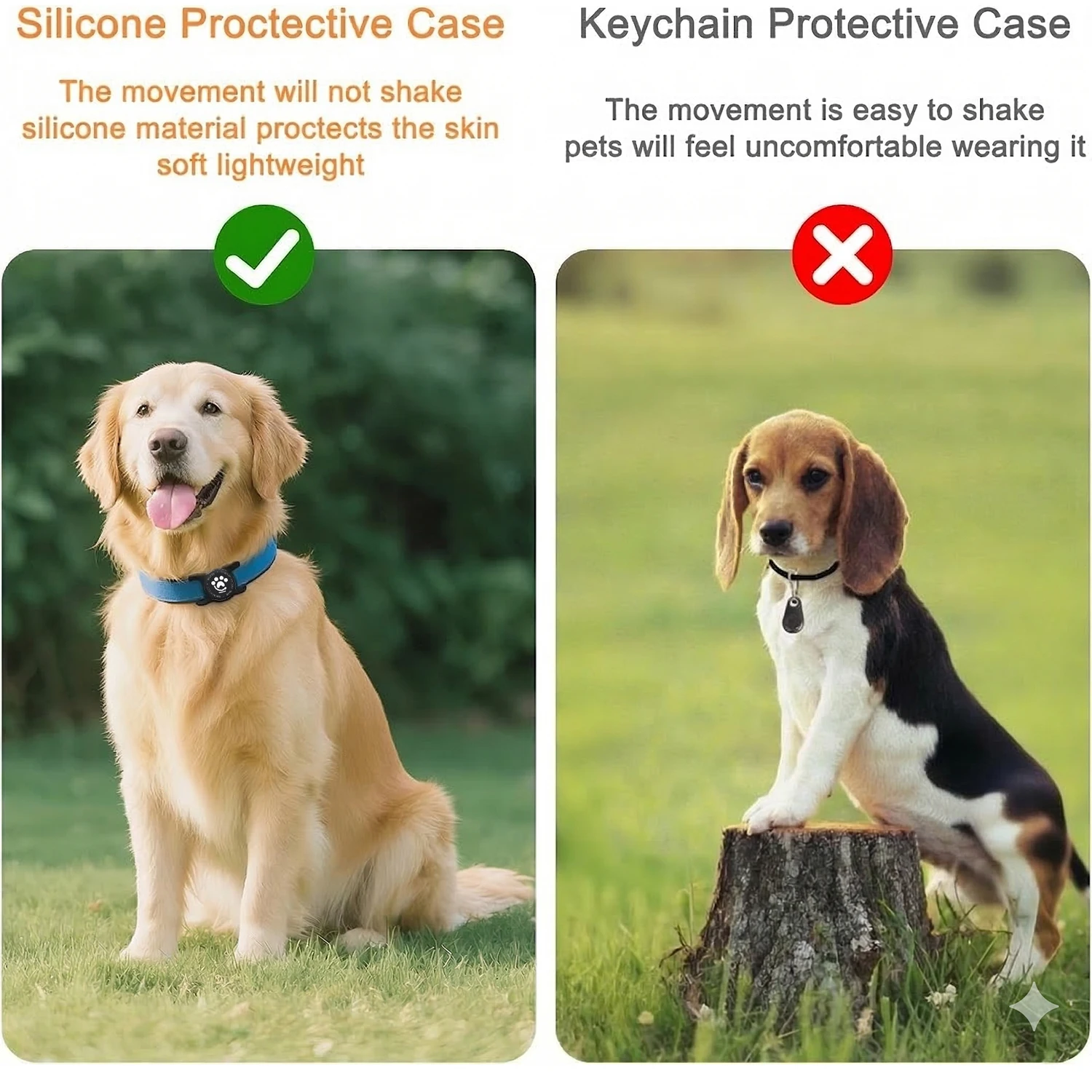 TAAKCC IP68 Waterpoof Dog Airtag Holder, Stretchy Silicone Full Body Covered Holder for Apple Air Tag for Dog Cat Collar view 5