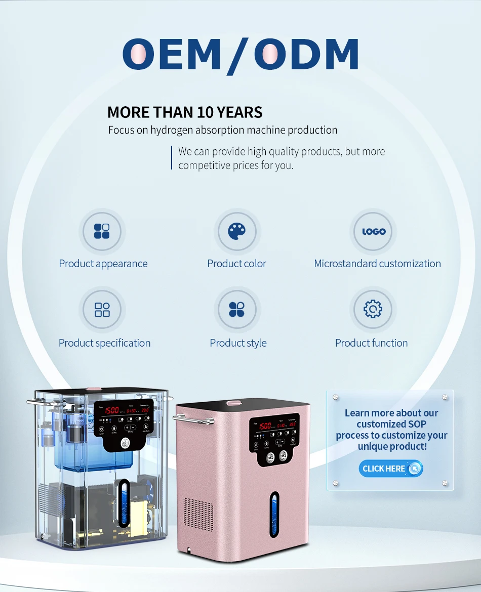 Premium 1500ml Wasserstoff-Inhalationsgerät Wasserstoff-Sauerstoff-Generator HHO-Inhalator SPE PEM Smart Display Heimwellness SUYZEKO – Detail 3
