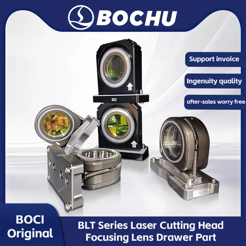 BOCI BOCHU Original BLT 3/4 Series Fiber Laser Cutting Head Focusing Lens Drawer Parts Windows Focus Lenses Holder Seat Locker