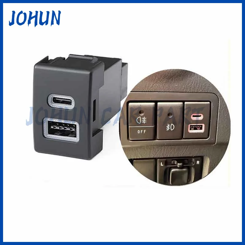 Car Charger Socket QC3.0 Dual USB PD Type C 12/24V Charging Outlet Power Adapter Phone For Suzuki Jimny 07-15 Wagon R X5 New