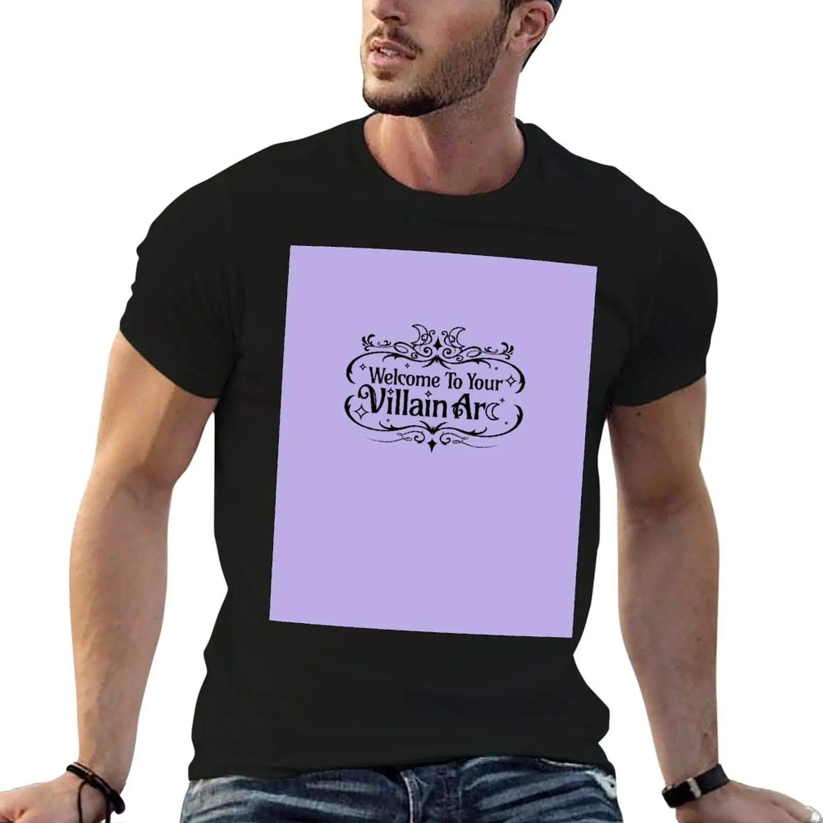 

Welcome to Your Villain Arc (BLK on Lilac) T-Shirt anime t shirts oversize man t shirts graphic t shirt for man T-Shirt