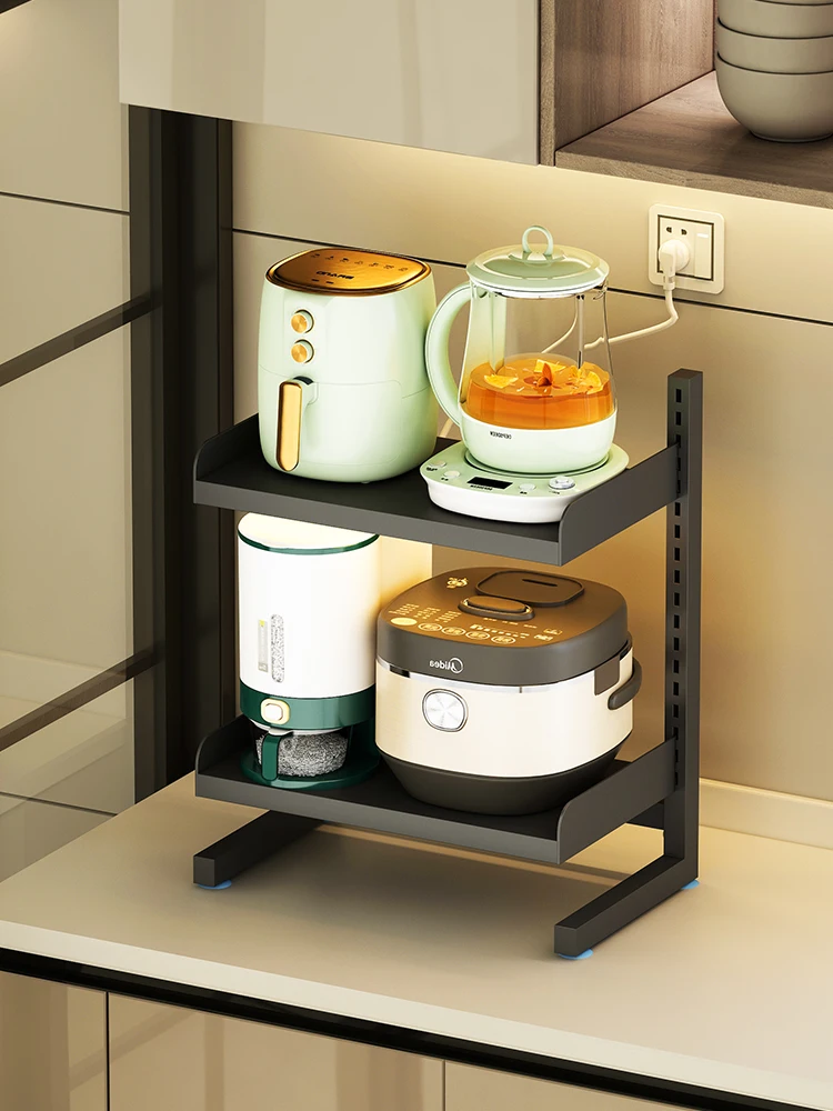 Kitchen rice cooker storage rack, household countertop, small-sized water kettle, air fryer, stove electrical storage rack