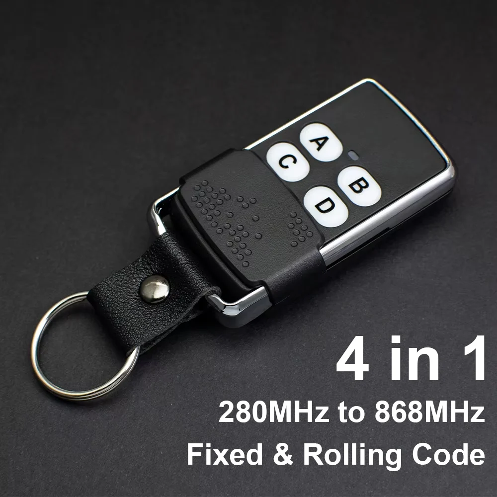 Universal 280MHz-868MHz Multi Frequency Garage Door Remote Control Duplicator 390 315 433MHz Fixed Rolling Code Transmitter
