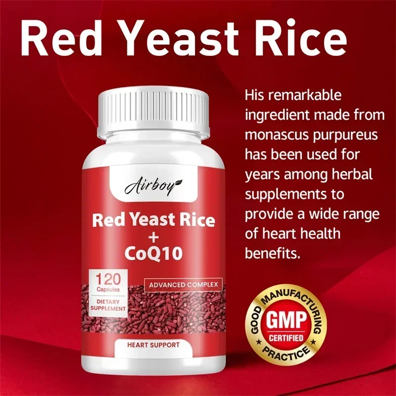 Red Yeast Rice and CoQ10 - Promotes Overall Heart, Energy and Brain Health, Antioxidant