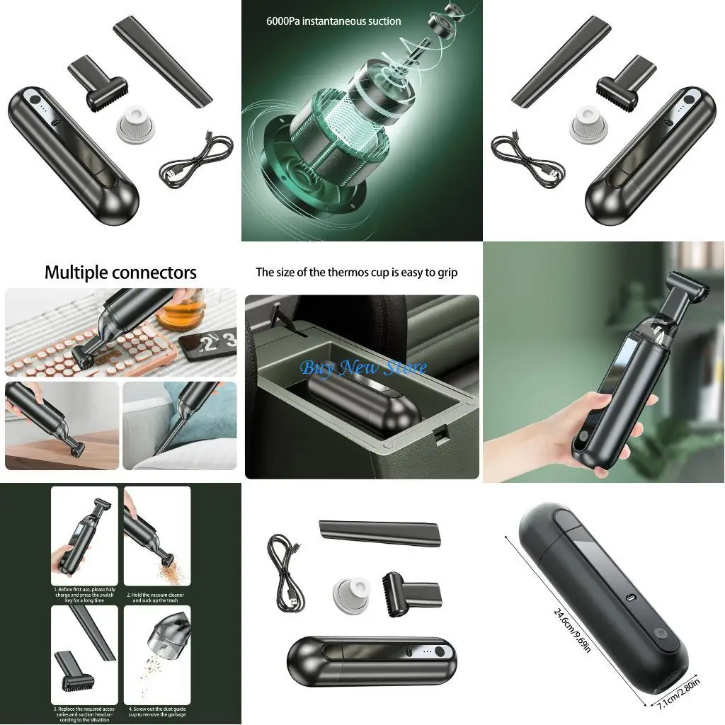 

20CE Cordless Vacuum Cleaner 6Kpa Strong Suction 45W Powerful Cleaning Tool Handheld