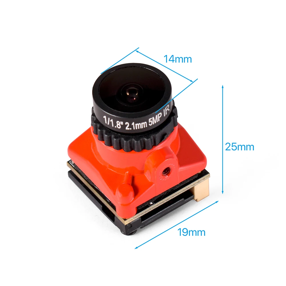 9IMOD FPV Camera 1800TVL 5MP 2.1mm 1/8 inch Starlight Sensor 5V-40V NTSC/PAL with OSD Internal for RC FPV Racing Drone DIY Parts