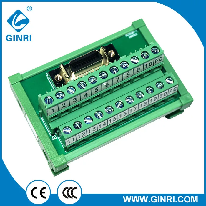 3PCS GINRI JR-20TSC 20핀 SCSI 신호 브레이크아웃 보드 모듈 여성용 DIN 레일
