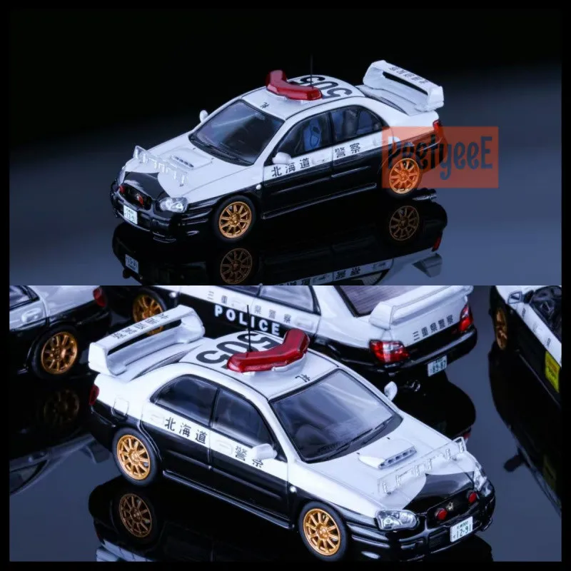 Rollin 1/64 Subaru Impreza Japanese Police Car Diecast Car Model Alloy Simulation Collection Toy Gift For Boys view 5