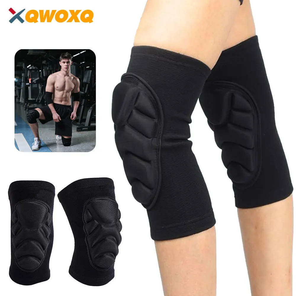 

1 Pair Sports Knee Support Elbow Pads, Thick Sponge Collisioned Kneepads, Knee Support Sleeve for Basketball Football Volleyball