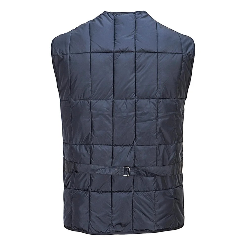 Winter Cotton Padded Thick Vest For Men With Many Pockets New Parka Casual Warm Hot Snow Tool Travel Waistcoat Sleeveless Jacket