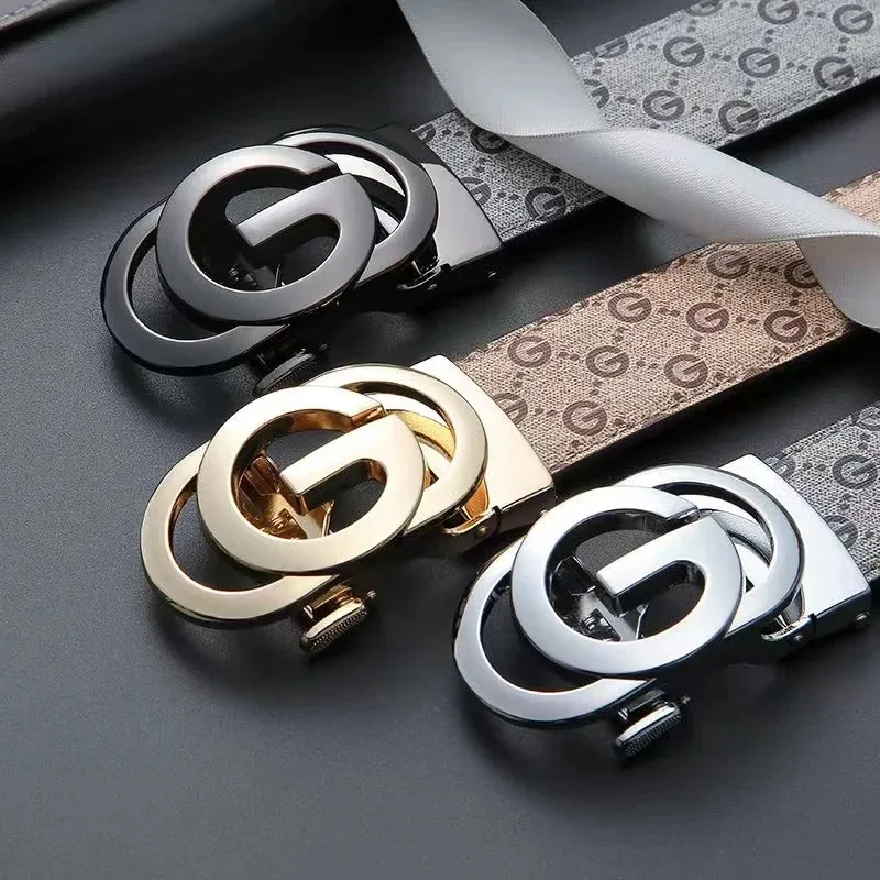 Top echt leer en koeienhuid materiaal herenriem mode casual luxe merk herenriem jeans veelzijdig design riem heren