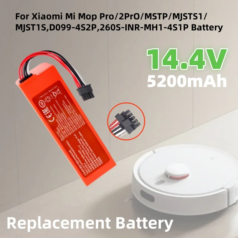 

5200mAh Replacement Battery D099-4S2P - For Xiaomi MIJIA Vacuum-Mop 2 Pro MJSTS1 C101 MJSTP S1-260-4S2P