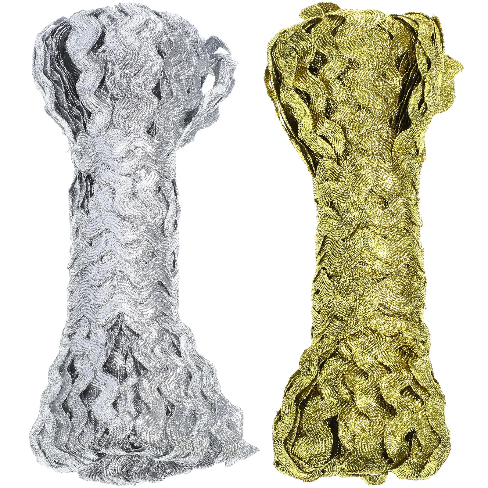 2 لفات متموجة شريطة من الدانتيل الخياطة هامش الملابس تقليم تزيين مضفر ل موجة الترتر الزخارف الأعرج الزخرفية