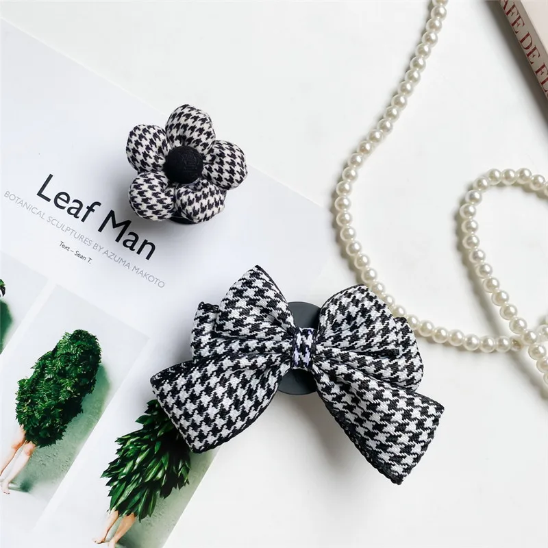 

Держатель-подставка для телефона и планшета с тканевым бантом и цветком, складной, для iPhone 16/17, аксессуар