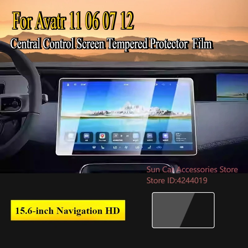

For Avatr 11 06 07 12 2024-2025 Central Control Navigation Screen Tempered Protector Film Car Interior Modification Accessories