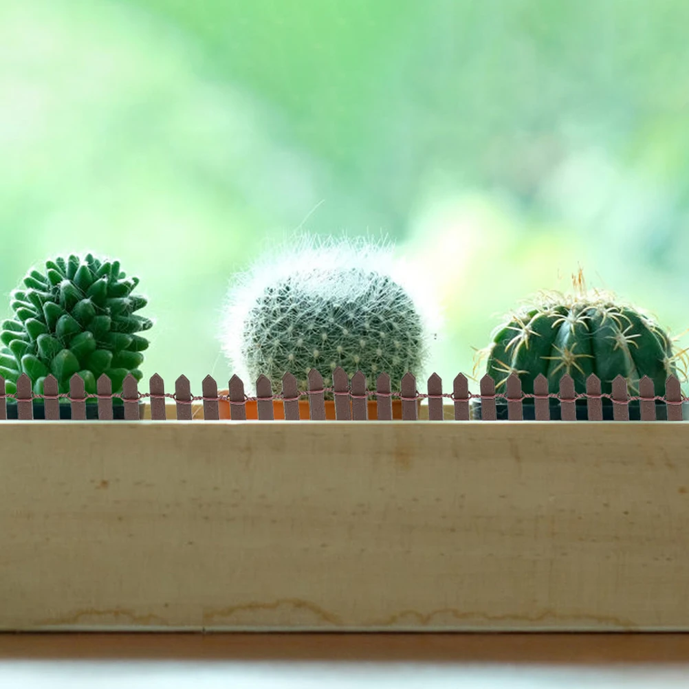 

3 Rolls Miniature Fence Decor for Landscape Adornments Wood Fence Craft Small Garden Scene Setup Accessory Scene Layout Decor