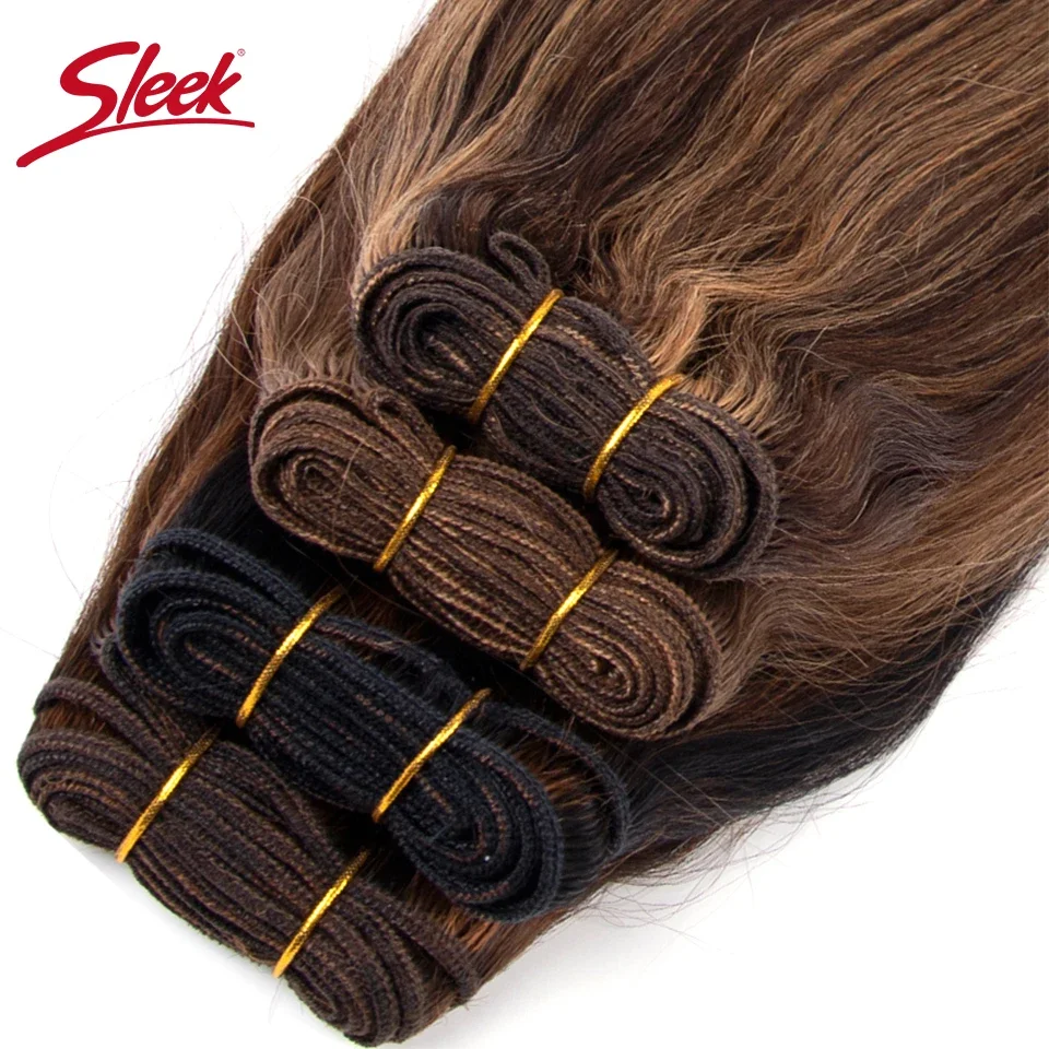 Elegante brasileiro em linha reta p4/27 p6/27 marrom p4/30 p1b/30 tecer cabelo humano pacotes 100% natural rmy extensão do cabelo 10 a 26 polegadas