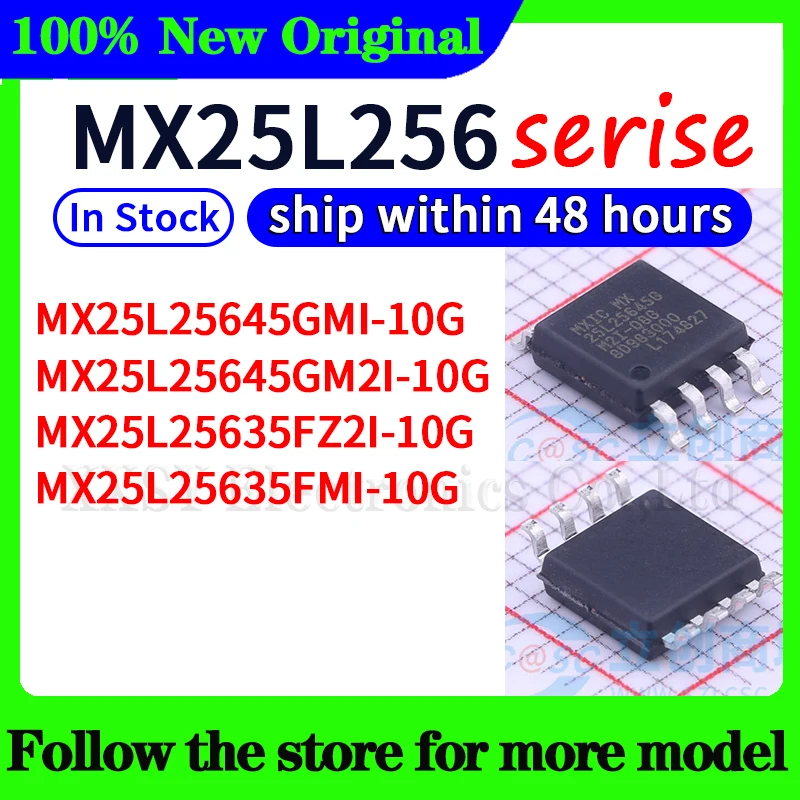 

MX25L25645GMI-10G MX25L25645GM2I-10G MX25L25635FZ2I-10G MX25L25635FMI-10G In stock 48 hours ship