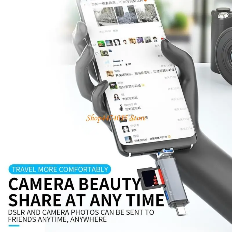 K1AA USB C USB CARD READER محول ذاكرة متعددة الوظائف للأجهزة اللوحية هاتف