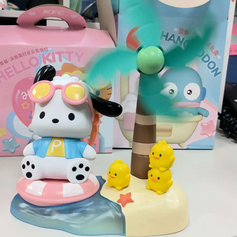 

Authentic Hello-Kitty Atmosphere Light Wireless Charging Big Ears Dog Pudding Dog Kuromi Surrounding Desktop Ornament Gifts Toys