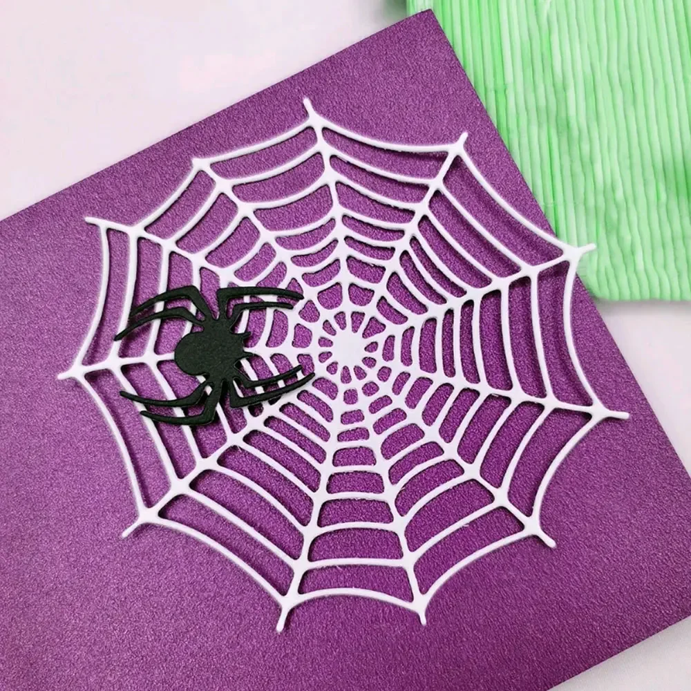 Spider Web Cutting Dies Embossing Handicrafts Mold Scrapbook Paper Craft Knife Mould Blade Punch Stencils Dies Halloween Decor