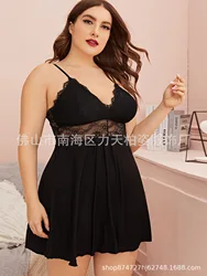 Europe, America, the new 100kg 1XL-4XL large size sexy pajamas loungewear women