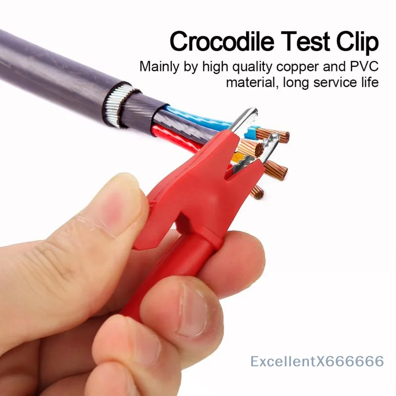 Multicolor Nickel Plated Copper Alligator Clips Insulated Shell Firm Grip For Electrical Testing Projects