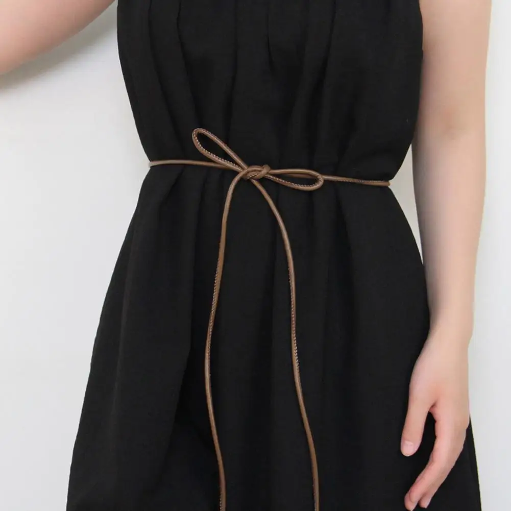 Women Imitation Leather Belt Imitation Leather Lace-up Waistband Belt Decorative Dress Shirt Accessory Versatile for Women
