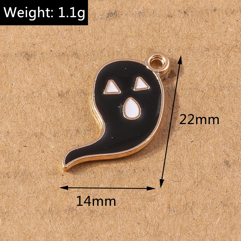 10 stücke Emaille Halloween Hexe Charms Anhänger für DIY Ohrring Armband Halskette hand gefertigten Schmuck Herstellung Zubehör liefert – Detail 11