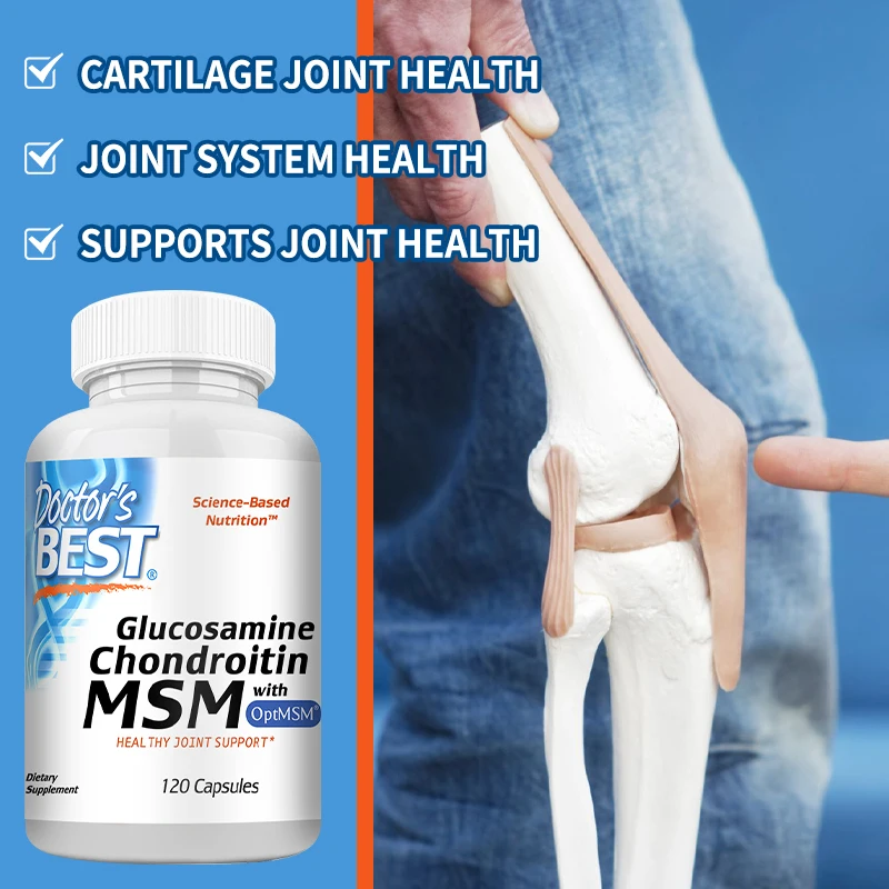 Glucosamine Chondroitin MSM with OptiMSM, Joint Support, Helps with Joint Mobility, Overall Health